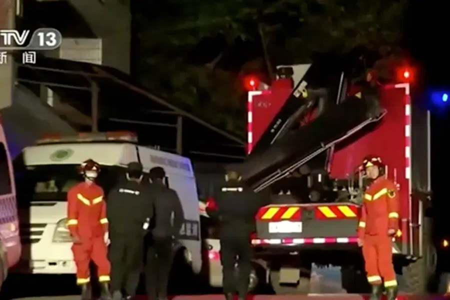 The dead were among 24 people trapped underground by excessive levels of carbon monoxide gas at the Diaoshuidong coal mine — CCTV Screengrab via Reuters