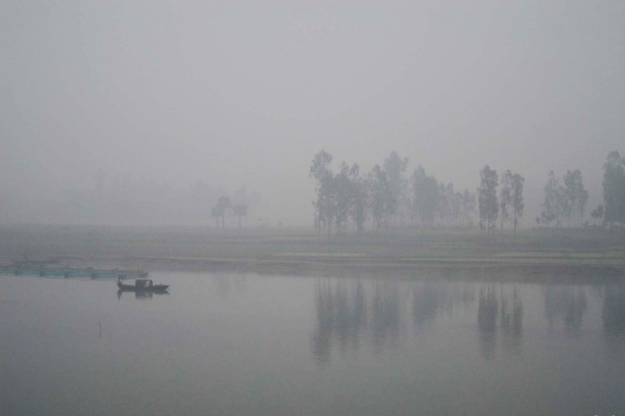 Fog-covered roads, rivers   