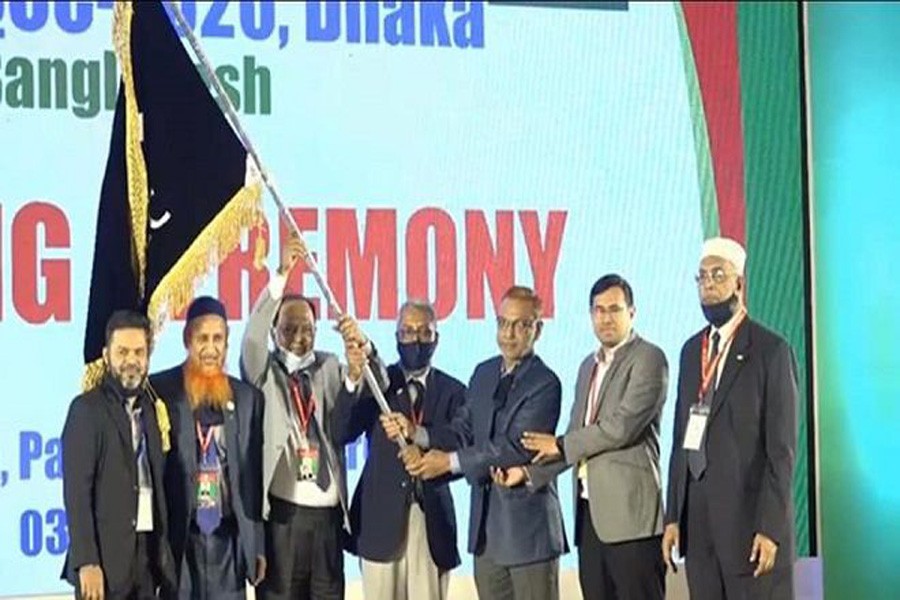 Commerce Minister Tipu Munshi inaugurated the 45th International Convention on Quality Control Circles (ICQCC-2020) on Dec 03, 2020,  courtesy: Textile Today