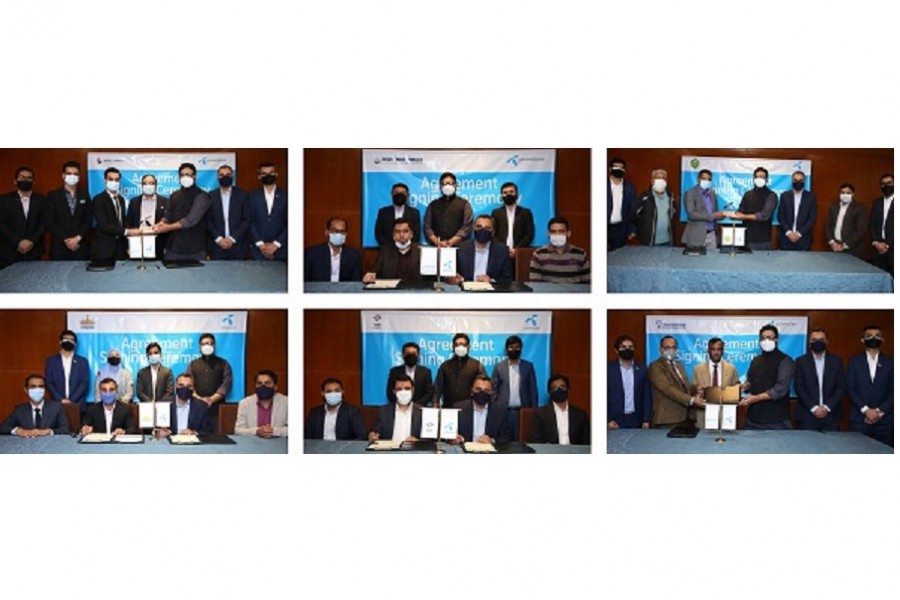 Grameenphone signs agreements with six organisations to provide ICT solutions