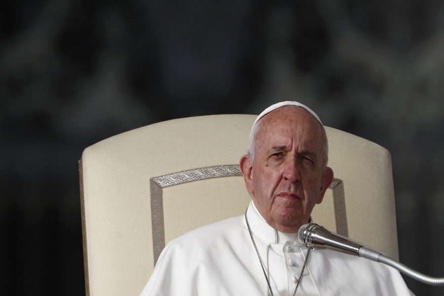 Pope Francis leads the weekly general audience at the Vatican, November 27, 2019. REUTERS/Guglielmo Mangiapane