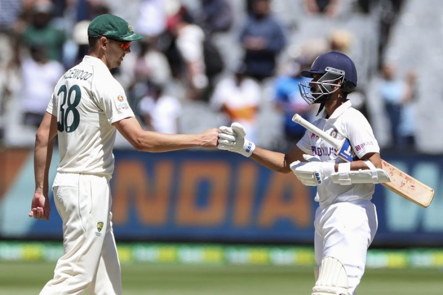 Representational image: Australia's Josh Hazlewood, left, congratulates Indian captain Ajinkya Rahane on winning the second cricket test at the Melbourne Cricket Ground, Melbourne, Australia, Tuesday, Dec 29, 2020 — AP Photo