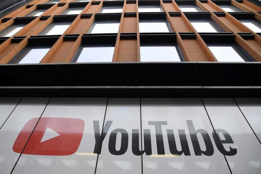 YouTube signage is seen at their offices in King's Cross, London, Britain, September 11, 2020. REUTERS/Toby Melville