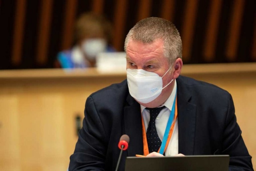 WHO Health Emergencies Programme Director Michael Ryan in Geneva, Switzerland on October 5, 2020 — WHO Handout via REUTERS