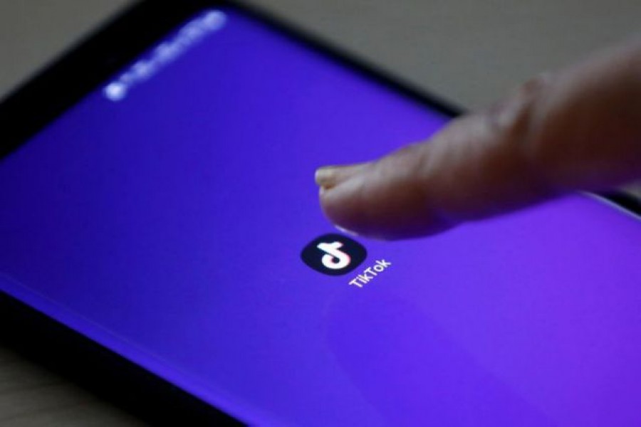 The TikTok app's logo seen on a mobile phone screen in this picture illustration taken on February 21, 2019 — Reuters/Files