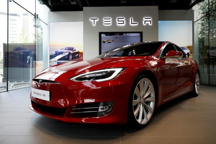 A Tesla Model S electric car is seen at its dealership in Seoul, South Korea on July 6, 2017 — Reuters/Files