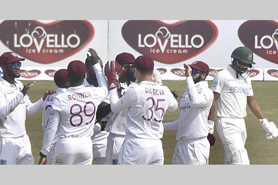 Shakib, Liton fight against Windies as Bangladesh end slow day