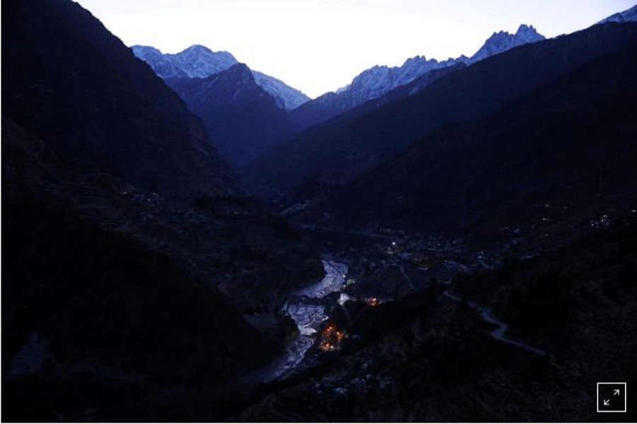 Rescue teams work during a rescue operation at a tunnel after a part of a glacier broke away, in Tapovan in the northern state of Uttarakhand, India, February 11, 2021. REUTERS/Anushree Fadnavis