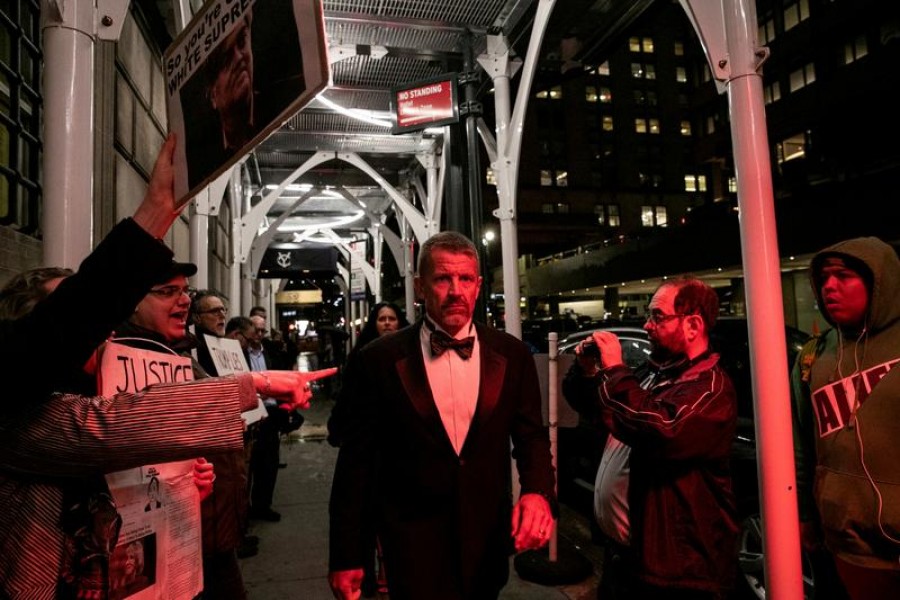 FILE PHOTO: Erik Prince arrives for the New York Young Republican Club Gala at The Yale Club of New York City in Manhattan in New York City, New York, US, November 7, 2019. REUTERS/Jeenah Moon/File Photo