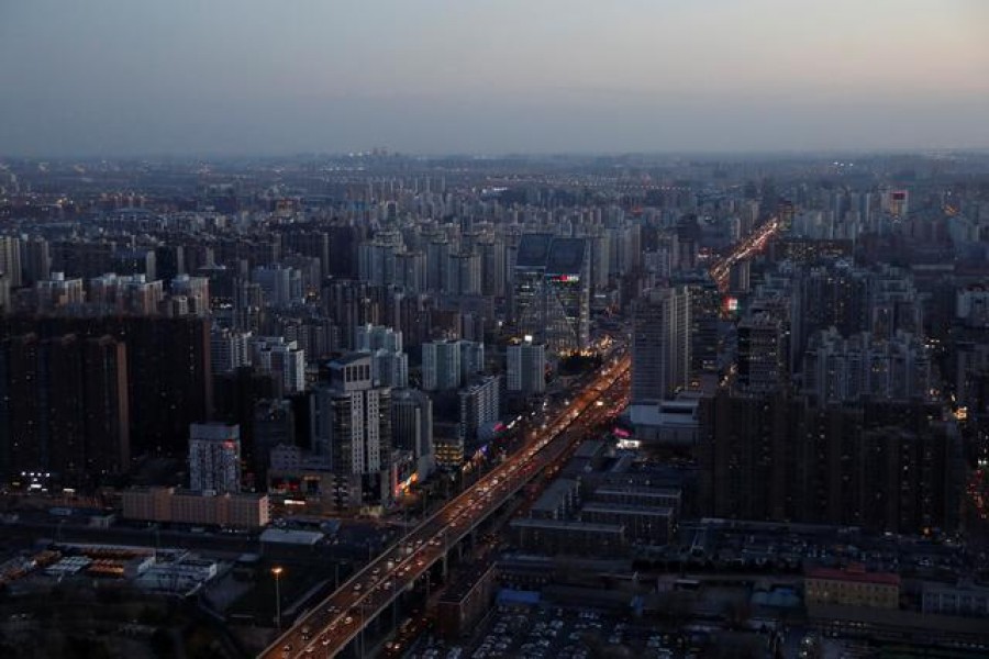 A general view shows traffic during evening rush hour at the central business district (CBD) in Beijing, China, January 15, 2021 — Reuters/Files