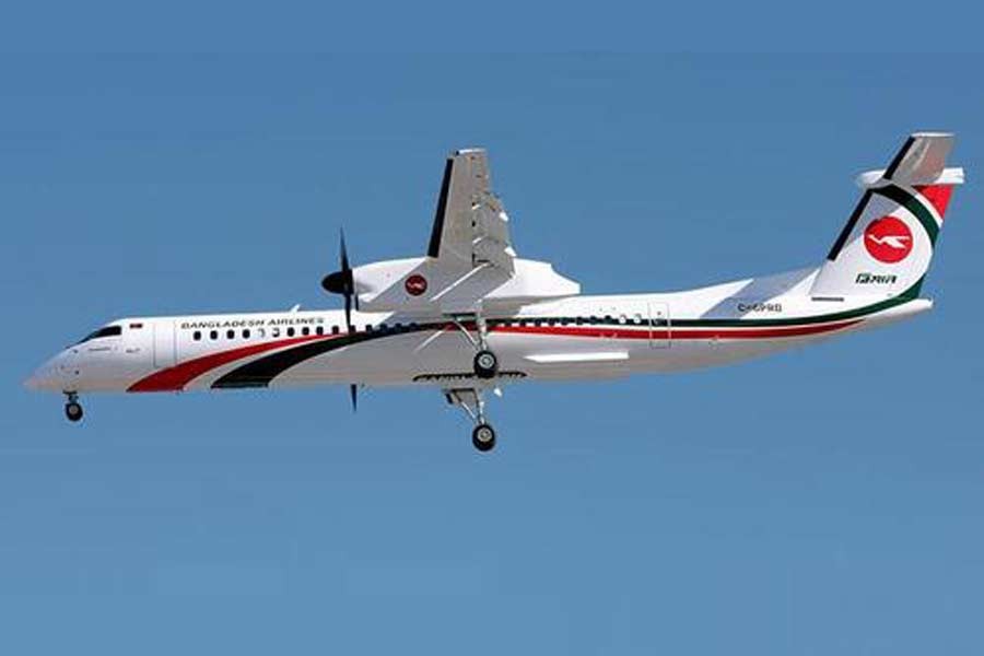 Third Dash-8 aircraft ‘Shwetbalaka’ arrives in Dhaka