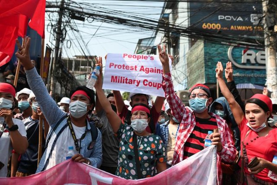 More than 60 people have been killed and some 1,800 people detained in a crackdown on daily protests against the coup around the southeast Asian nation - Reuters photo