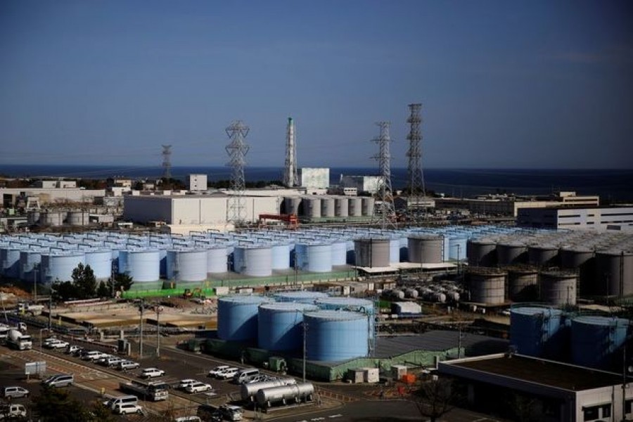 The storage tanks for treated water are seen at the tsunami-crippled Fukushima Daiichi nuclear power plant in Okuma town, Fukushima prefecture, Japan March 1, 2021 — Reuters/Files