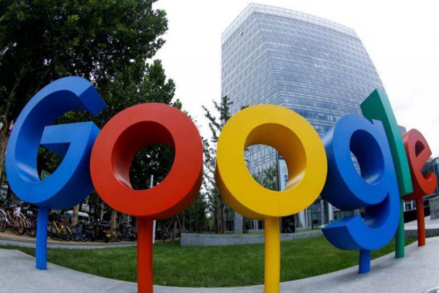 The brand logo of Alphabet Inc's Google is seen outside its office in Beijing, China, August 8, 2018 — Reuters/Thomas Peter