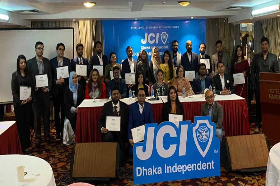 A new chapter of Junior Chamber International (JCI) styled as 'JCI Dhaka Independent' was launched at a programme at a city hotel on Saturday. CEO and Managing Director of Startup Bangladesh Tina F Jabeen, Country director of ActionAid Bangladesh Farah Kabir, and Director of Nagad and national president of JCI Bangladesh chapter Niaz Morshed Elite were present at the event