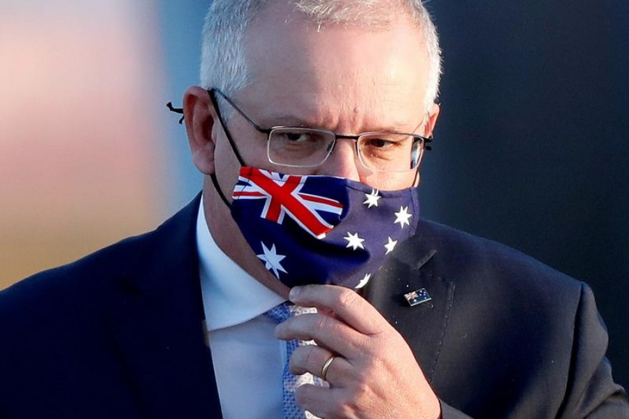 Australian Prime Minister Scott Morrison arrives at Haneda airport in Tokyo, Japan, November 17, 2020 — Reuters/Files