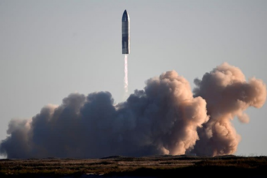 SpaceX launches its first super heavy-lift Starship SN8 rocket during a test from their facility in Boca Chica,Texas, US on December 9, 2020 — Reuters/Files