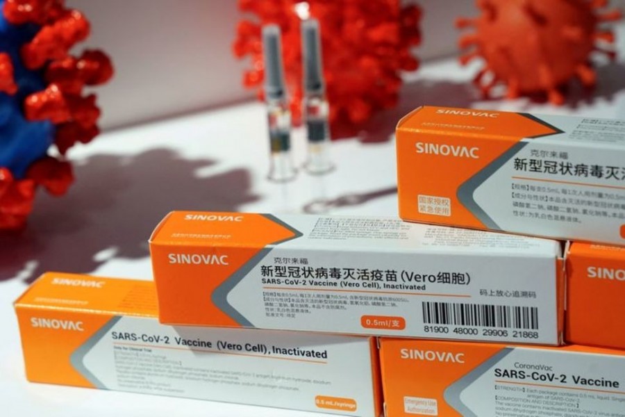 A booth displaying a coronavirus vaccine candidate from Sinovac Biotech Ltd is seen at the 2020 China International Fair for Trade in Services (CIFTIS), following the Covid-19 outbreak, in Beijing, China on September 4, 2020 — Reuters/Files