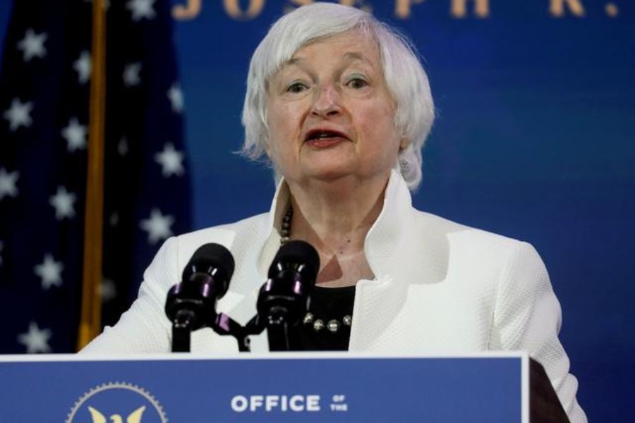 FILE PHOTO: US Treasury Secretary-designate Janet Yellen in Wilmington, Delaware, US, December 1, 2020. REUTERS/Leah Millis/File Photo