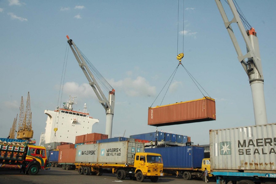 A view of Chittagong Port is seen in this undated file photo