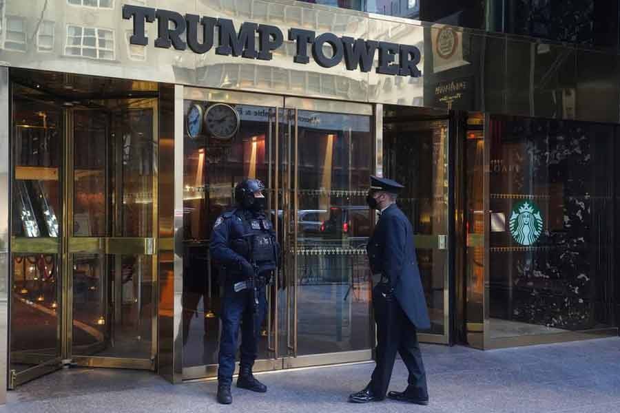 Trump Tower entrance is pictured amid the coronavirus disease (COVID-19) pandemic in the Manhattan borough of New York City in January this year –Reuters file photo