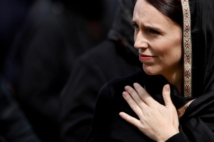 New Zealand's Prime Minister Jacinda Ardern leaves after Friday prayers at Hagley Park outside Al-Noor mosque in Christchurch, New Zealand on March 22, 2019 — Reuters/Files