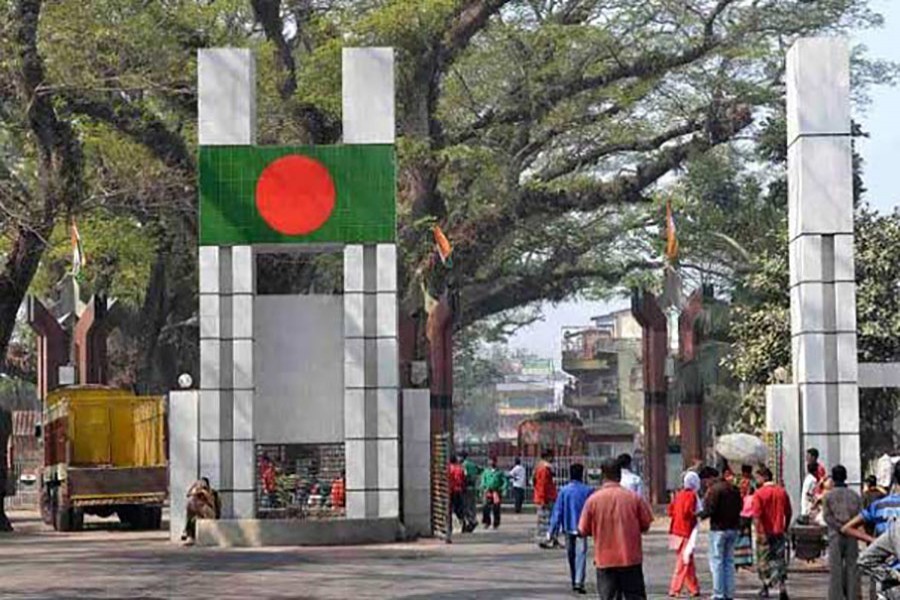 A view of the Benapole-Petrapole checkpost between Bangladesh and India. — Collected Photo