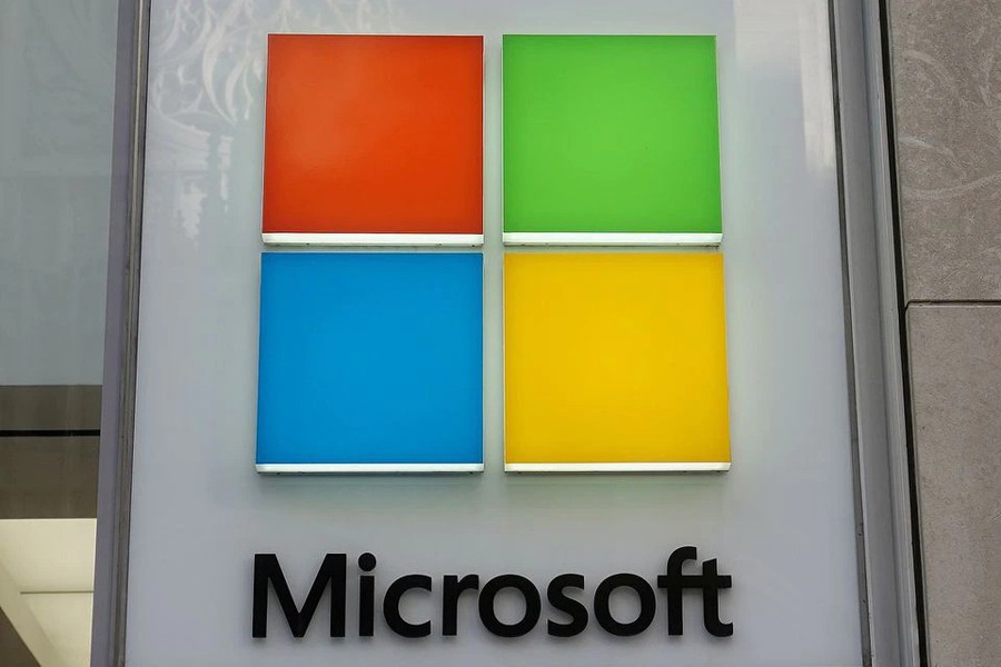 A Microsoft logo is pictured on a store in the Manhattan borough of New York City, New York, US on January 25, 2021 — Reuters/Files