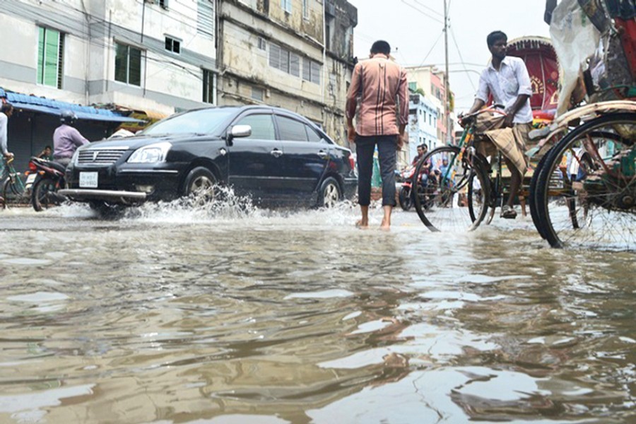 Dhaka city's waterlogging   