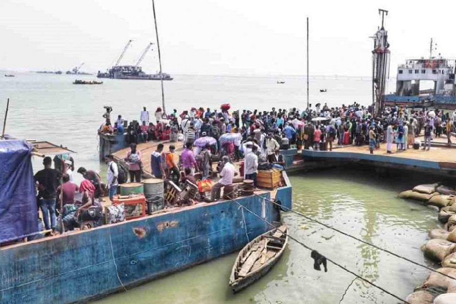 Ferry services only for ambulances, goods-laden vehicles