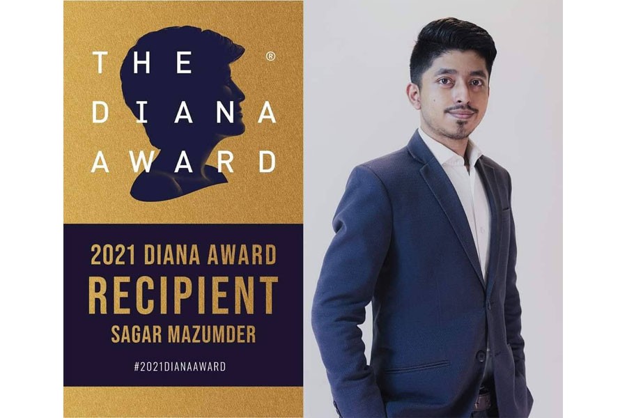 Bangladeshi youth receives Diana Award 2021