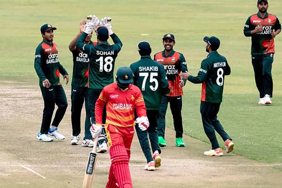 Liton, Shakib power Bangladesh to 155-run win over Zimbabwe