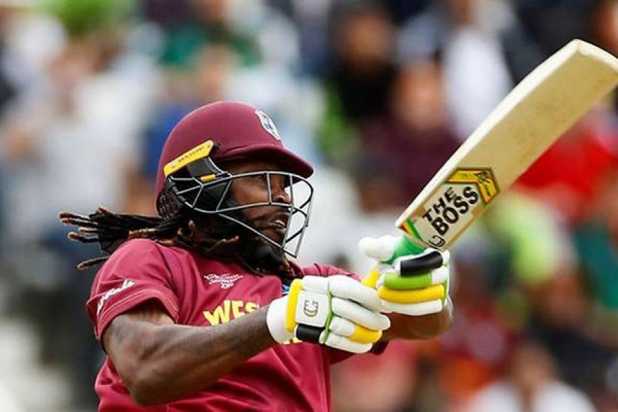 The West Indies' Chris Gayle in action against Pakistan at Trent Bridge during the 2019 ICC Cricket World Cup on May 31, 2019. (File photo: Reuters/Jason Cairnduff, Action Images)