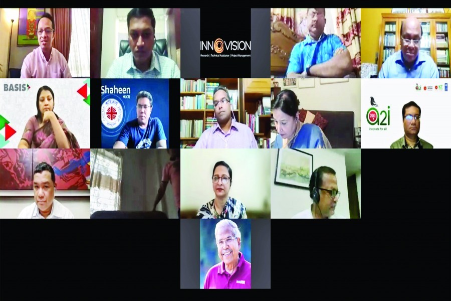 Participants seen at a webinar titled "Road towards Bangladesh 2030: Readiness and Prioritinsulting Ltd in association with The Financial Express and Department of Economics of North South Ursity (NSU) on Thursday