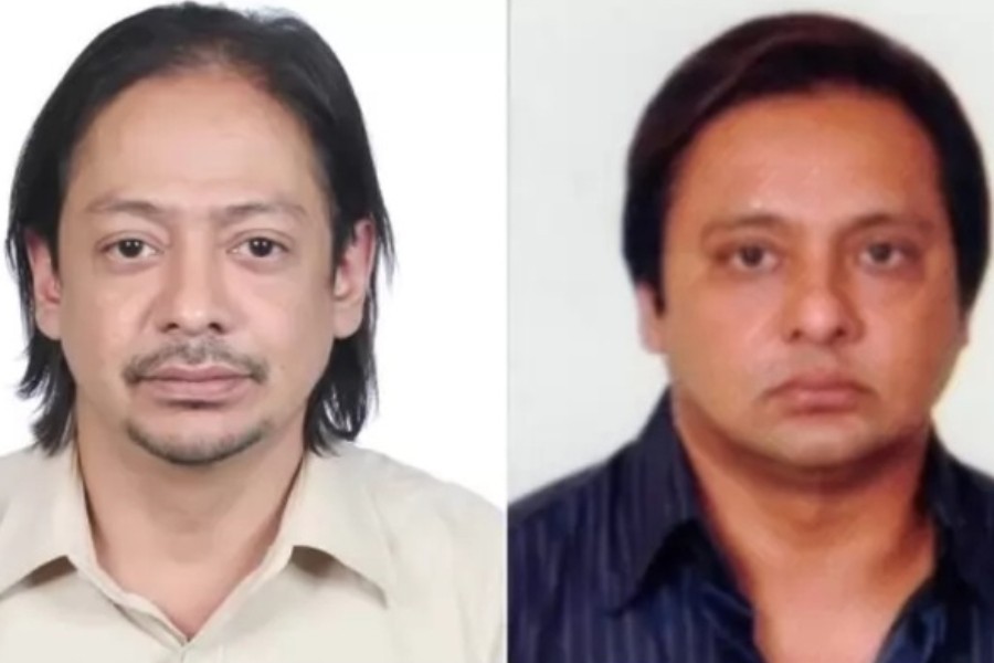 Ron Haque Sikder (left) and his brother Dipu Haque Sikder are seen in this combination photo