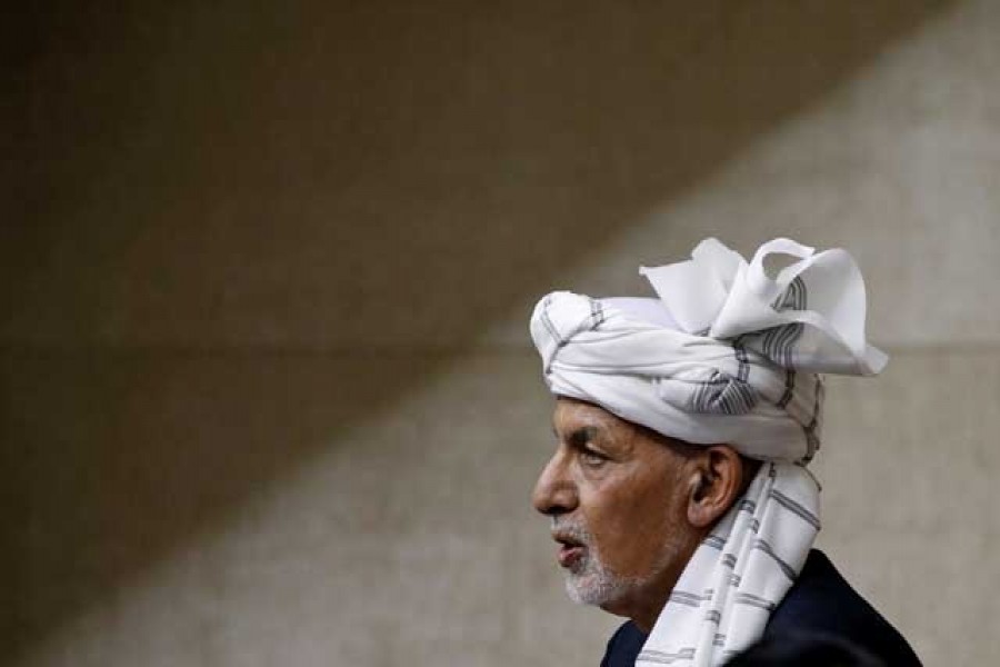 Afghan President Ashraf Ghani speaks at the parliament in Kabul, Afghanistan August 2, 2021 – Reuters