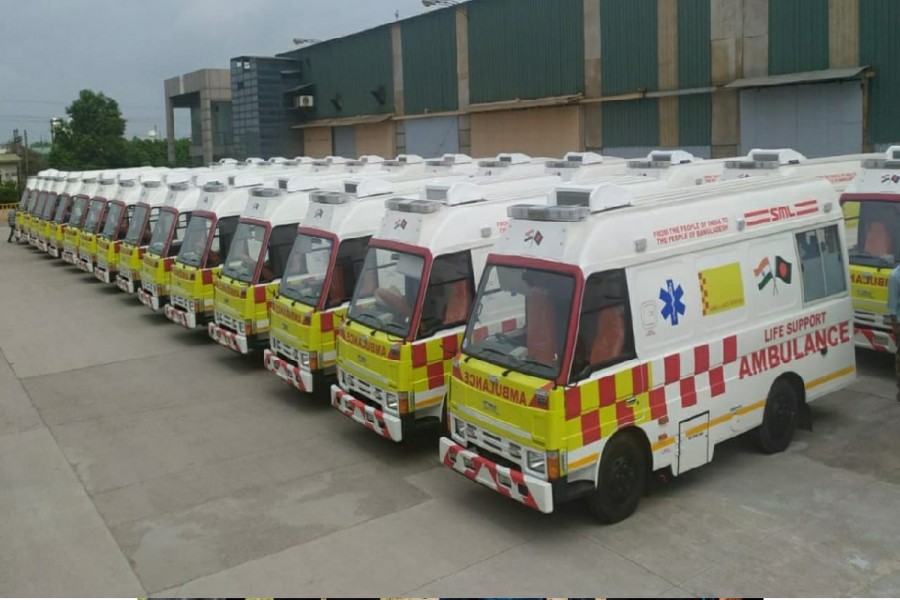 Bangladesh receives 40 more ambulances from India