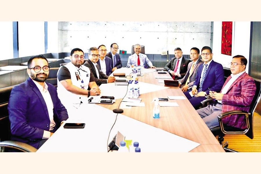 Bangladesh Garment Manufacturers and Exporters Association (BGMEA) led by its President Faruque Hassan made a courtey call on Indian High Commissioner in Bangladesh Vikram K Doraiswami at the latters’ office in Dhaka on Thursday