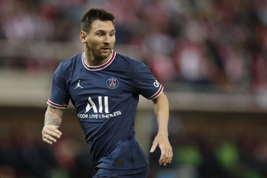 Soccer Football - Ligue 1 - Stade de Reims v Paris St Germain - Stade Auguste-Delaune, Reims, France - August 29, 2021 Paris St Germain's Lionel Messi REUTERS/Benoit Tessier