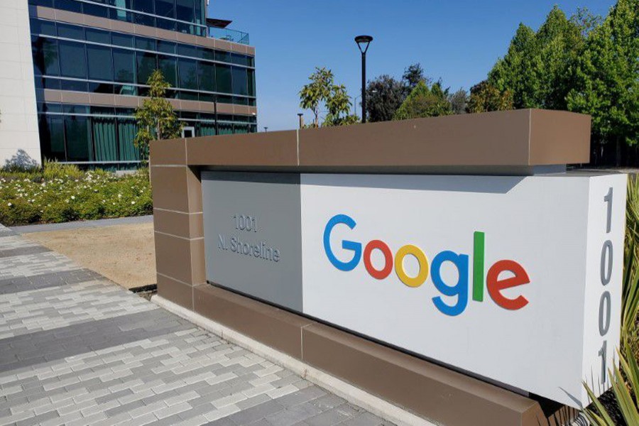 A sign is pictured outside a Google office near the company's headquarters in Mountain View, California, US on May 8, 2019 — Reuters/Files