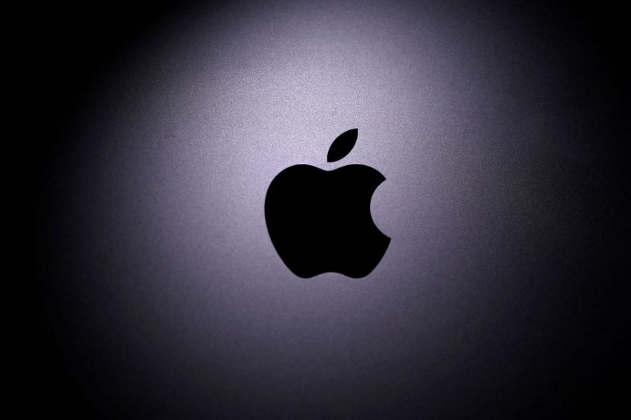 The Apple logo is seen on a Macbook in this illustration photo taken on April 12, 2020 — Reuters/Files