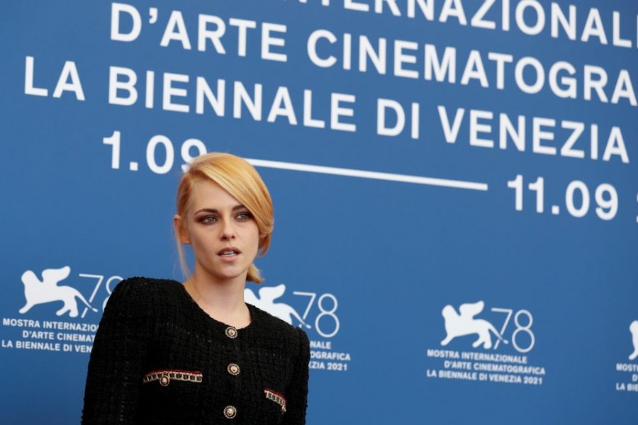 The 78th Venice Film Festival - Photo call for "Spencer" in competition - Venice, Italy September 3, 2021 - Actor Kristen Stewart poses. REUTERS/Yara Nardi