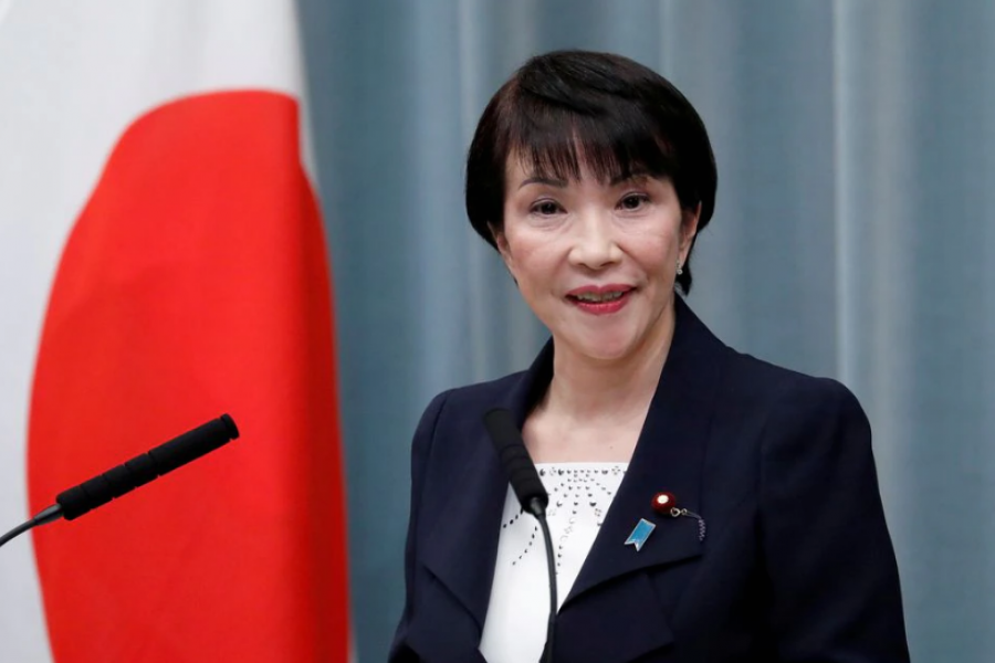 Japan's Internal Affairs Minister Sanae Takaichi attends a news conference at Prime Minister Shinzo Abe's official residence in Tokyo, Japan September 11, 2019. REUTERS/Issei Kato/File Photo