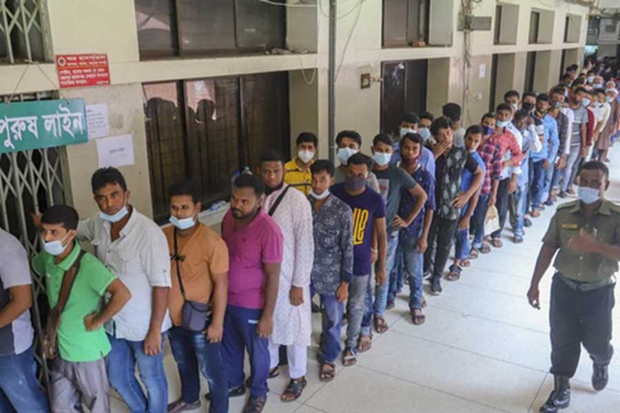 COVID-19 infection rate falls to 7.03pc in Bangladesh