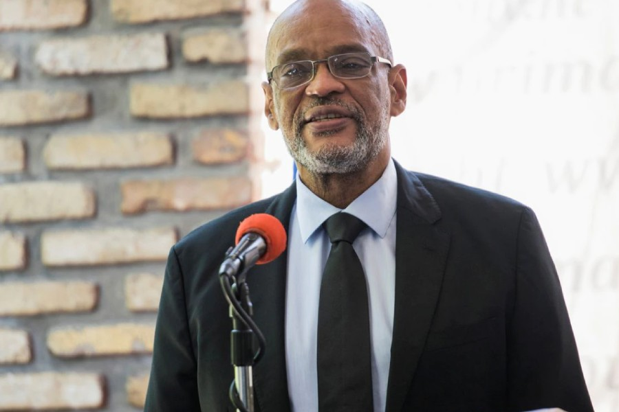 Haiti's Prime Minister Ariel Henry attends the signing ceremony of the "Political Agreement for a peaceful and effective governance of the interim period" with the opposition, in Port-au-Prince, Haiti. September 11, 2021.REUTERS/Ralph Tedy Erol