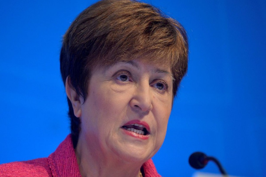 International Monetary Fund (IMF) Managing Director Kristalina Georgieva makes remarks at an opening news conference during the IMF and World Bank's 2019 Annual Fall Meetings of finance ministers and bank governors, in Washington, US, October 17, 2019 — Reuters/Mike Theiler/File Photo