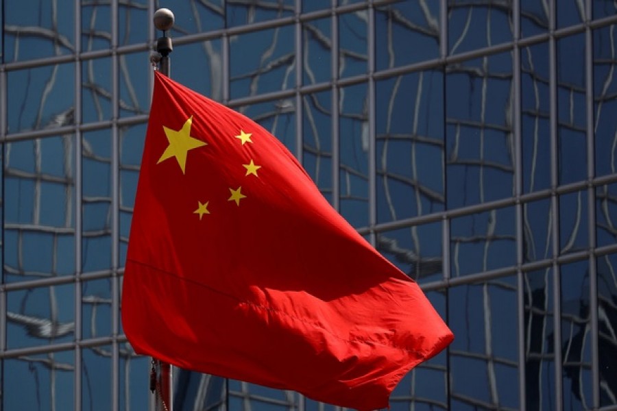 The Chinese national flag is seen in Beijing, China April 29, 2020. REUTERS