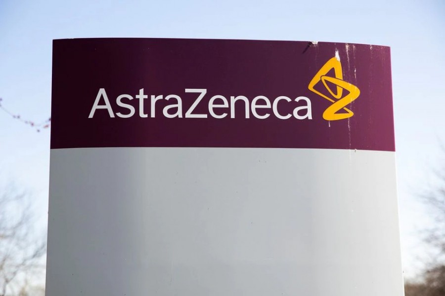 The logo for AstraZeneca is seen outside its North America headquarters in Wilmington, Delaware, US on March 22, 2021 — Reuters/Files