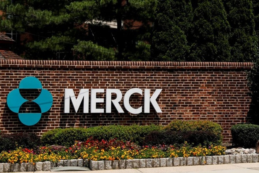 The Merck logo is seen at a gate to the Merck & Co campus in Rahway, New Jersey, US, on July 12, 2018 – Reuters/Files