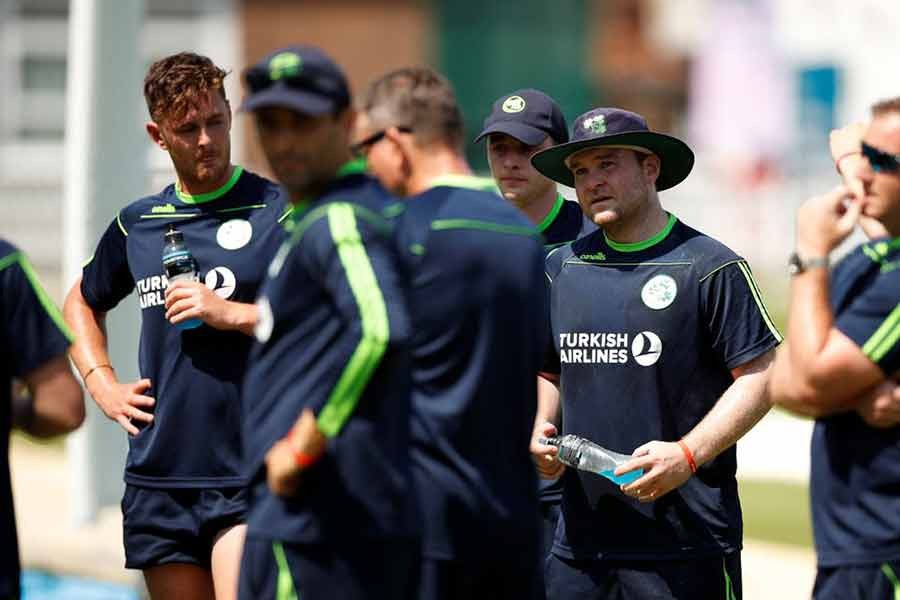 Ireland's Paul Stirling with teammates during nets a practice session at Lord's Cricket Ground in London in 2019 -Reuters file photo